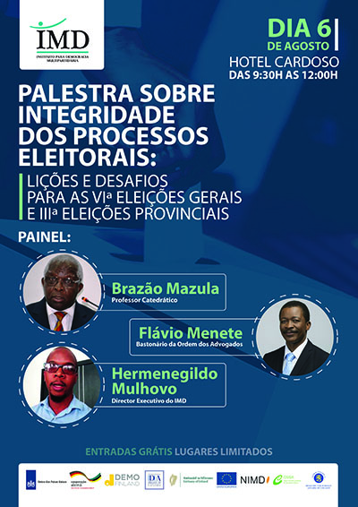 palestra integridade dos processos eleitorais cartaz