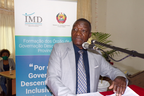 secretario estado inhambane governacao descentralizada joaquim chire